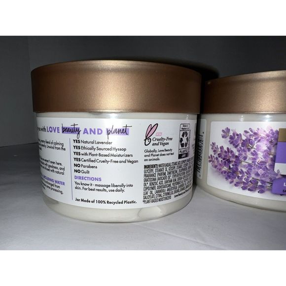 Beloved 10 Oz Lavender & Hyssop Whipped Body Cream With Essential Oils Lot Of 4 - Picture 3 of 4